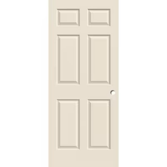 off White door with six panels