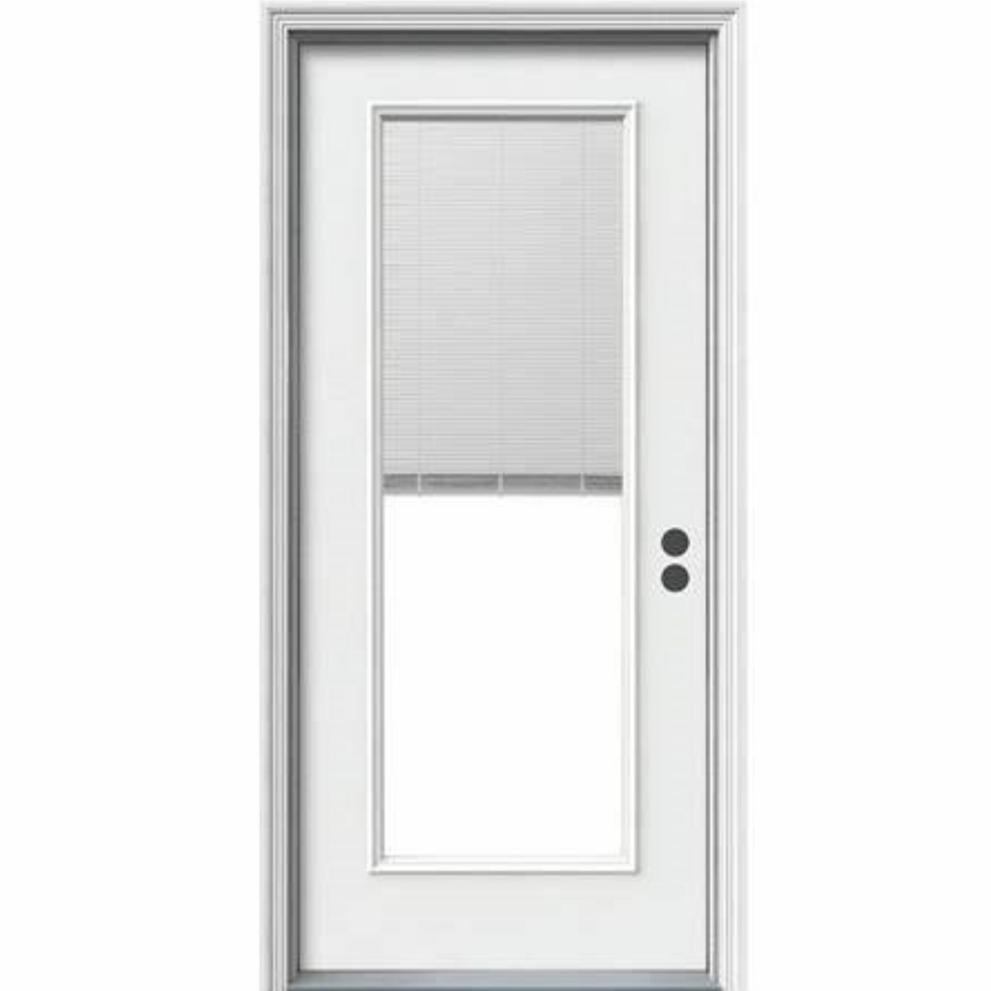 White interior door with a single panel of glass