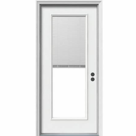 White interior door with a single panel of glass